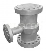 Vertical lift-type check valve with branch piece (bypass)